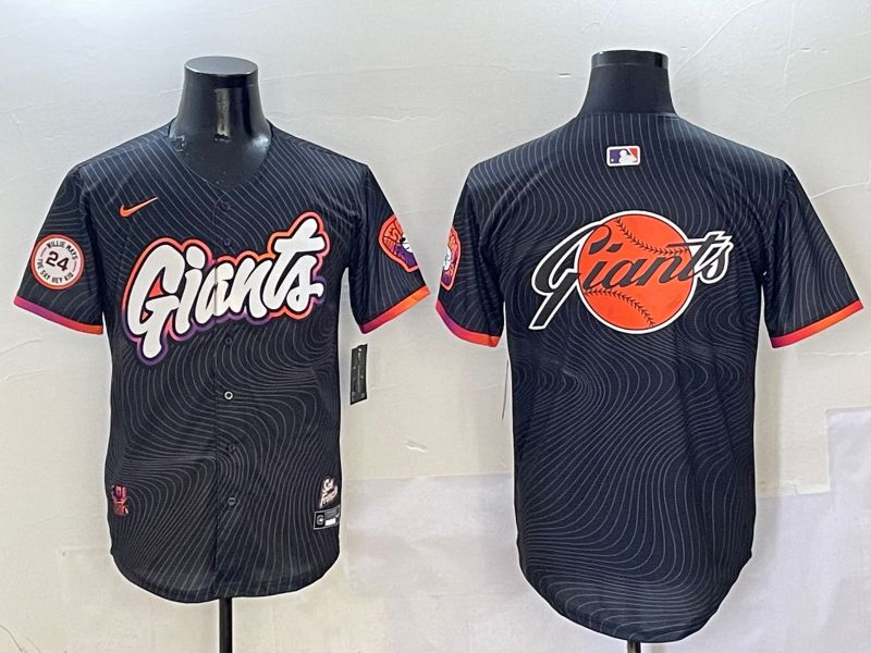 Men San Francisco Giants Blank Black Second generation Joint Name Nike 2025 MLB Jersey style 10